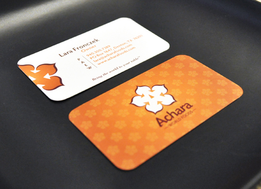 Achara World Foods business cards