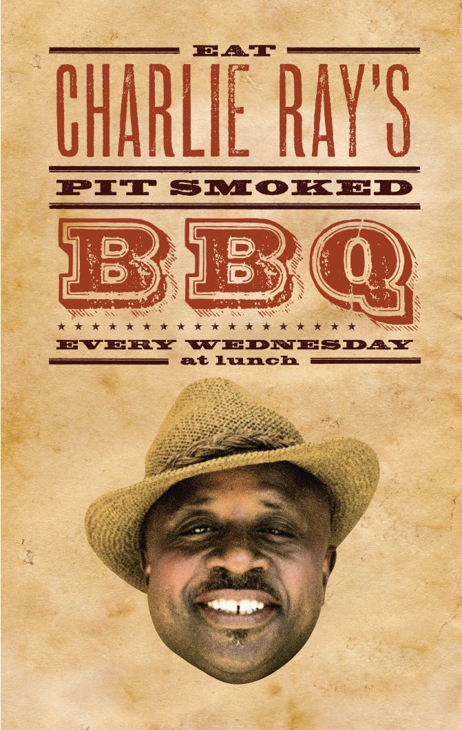 Charlie Ray's BBQ poster
