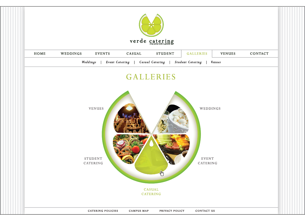 Verde Catering website